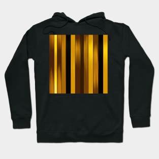 Golden Harmony: Abstract Stripes in Luxe Gold Hoodie